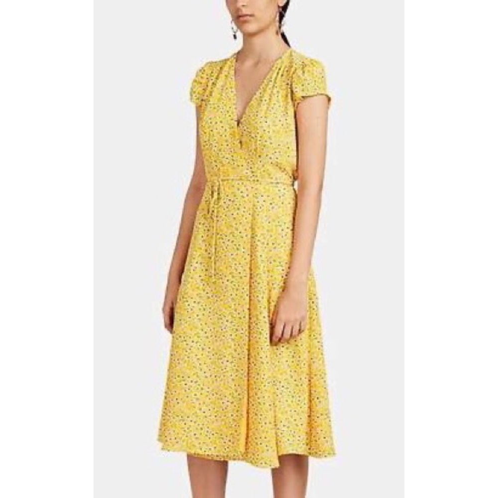 Floral Crepe Wrap Dress
